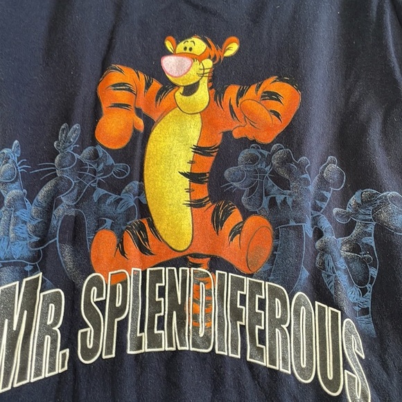 Vintage Winnie the Pooh Mr splendiferous tigger navy blue T tee shirt 2X 22w 24w - Picture 12 of 16
